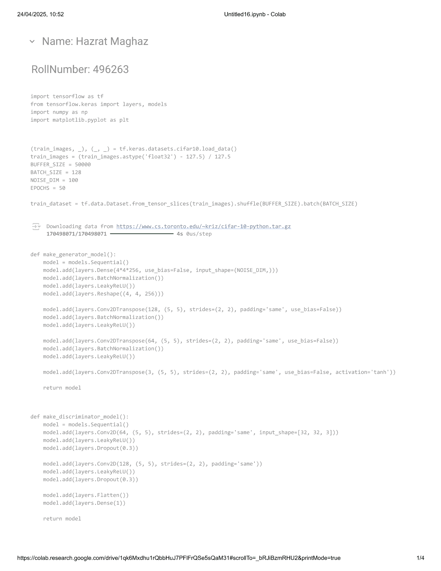 U-Net Image Segmentation